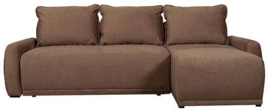 Coltar Extensibil Interschimbabil Lea, 5 Locuri, Lada Depozitare, Maro 256 Cm
