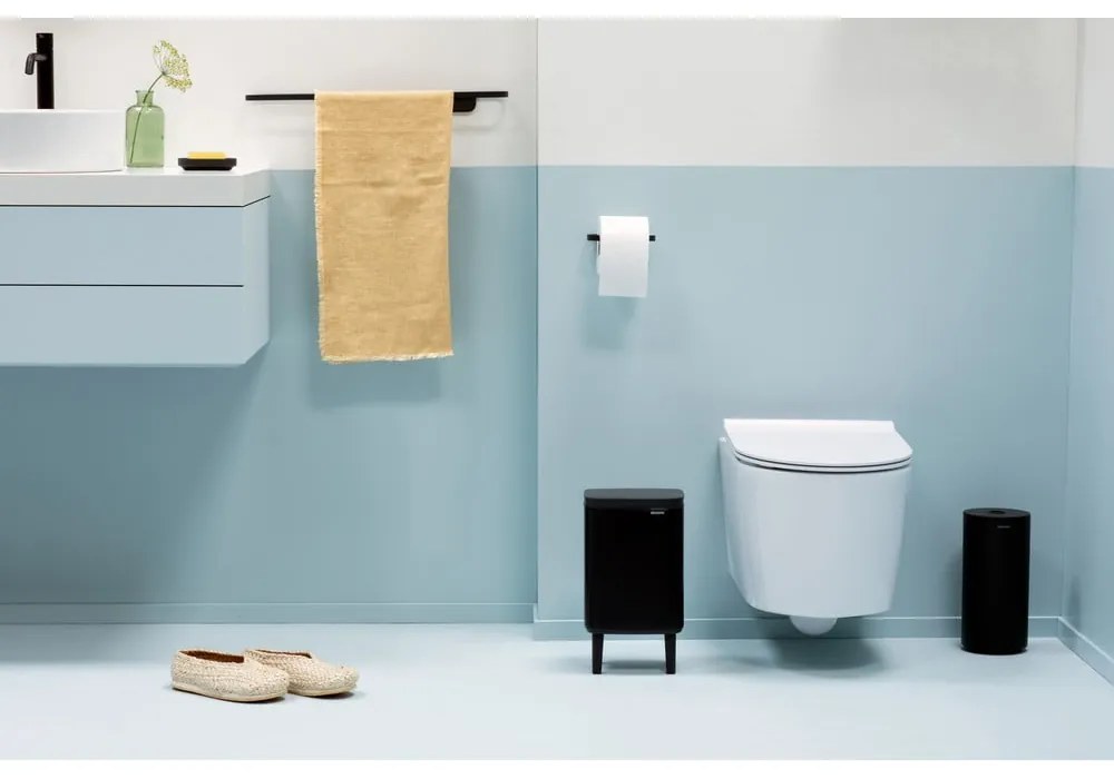 Coș de gunoi negru mat din oțel 4 l Bo Hi – Brabantia