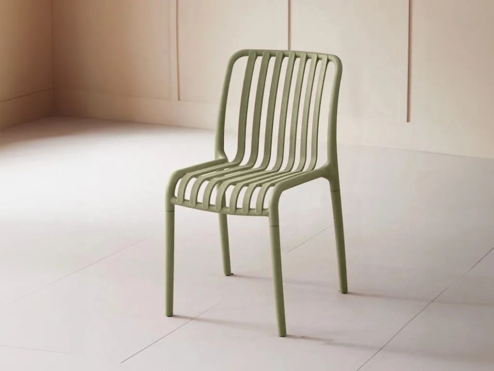 Scaun din plastic TREGO, verde