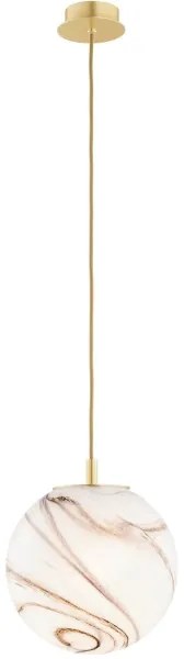 Lustră pe cablu Argon 8447 ALMIROS 1xE27/15W/230V d. 25 cm auriu