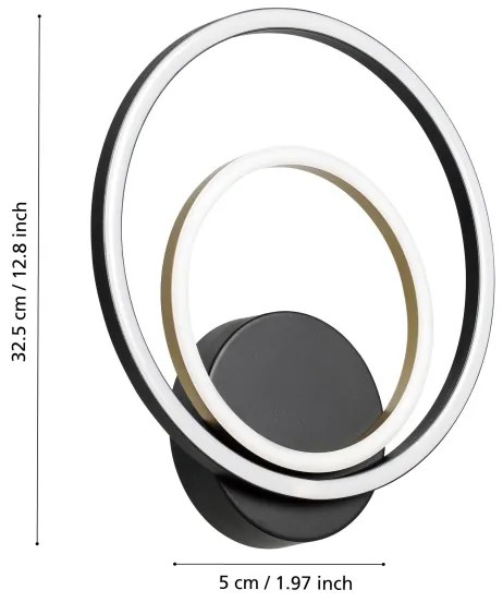 Aplică LED Eglo 390088 LANACERA LED/12W/230V 3000K + 4xLED/2,1W