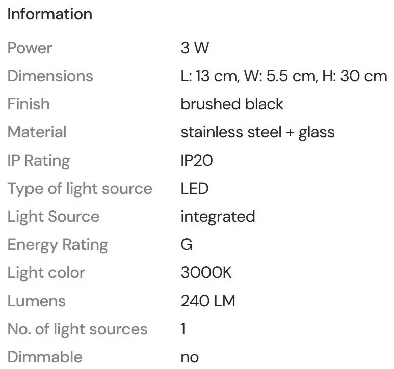 Aplica de perete LED design decorativ Vetro negru