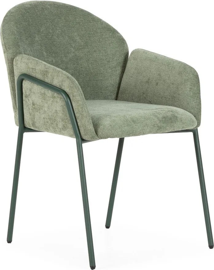 Set de scaune de sufragerie verde 2 buc. tapițat Aslin – MOME