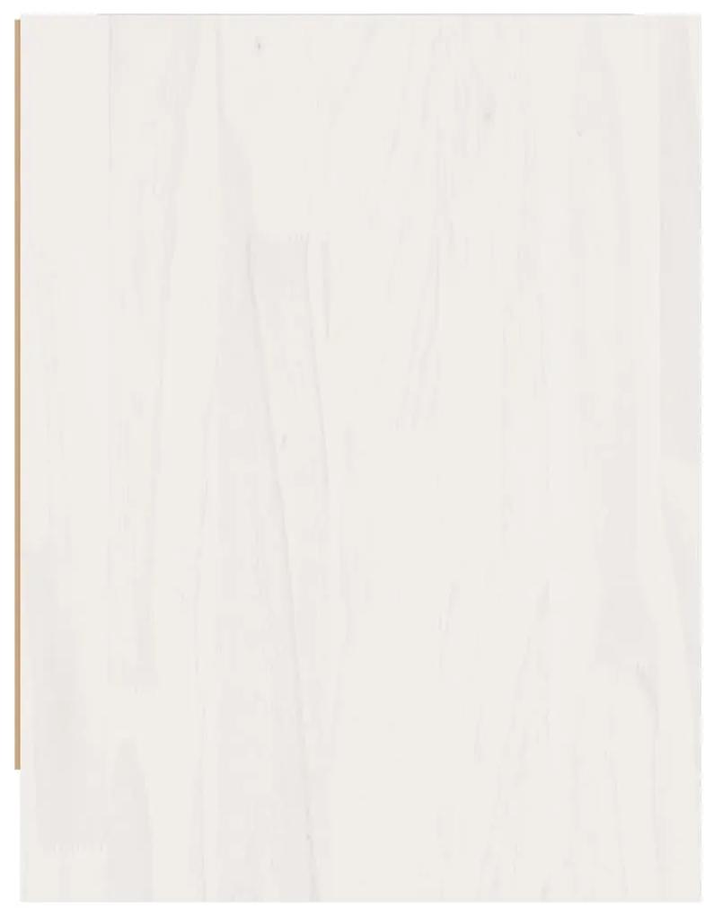 Noptiera, alb, 40x30,5x40 cm, lemn masiv de pin 1, Alb