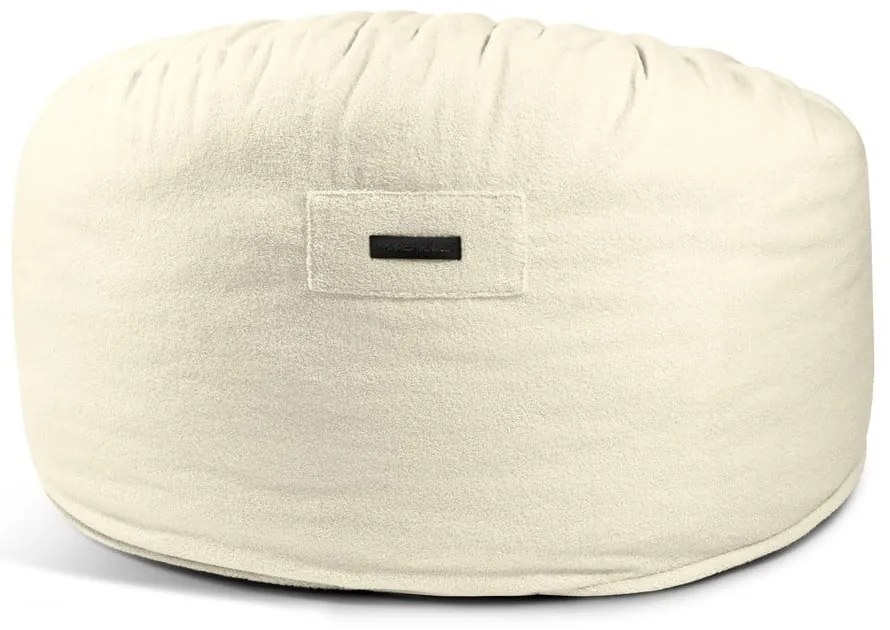 Fotoliu bean bag gri deschis cu tapițerie din țesătură bouclé Om 110 – SLOWDOWN