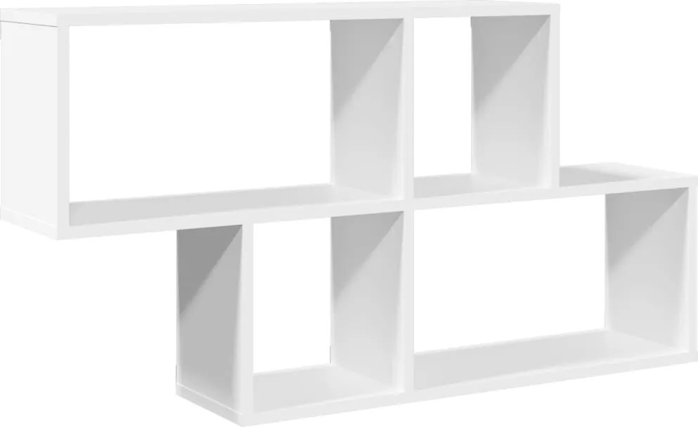 vidaXL Raft de perete, alb, 100x20x53 cm, lemn prelucrat