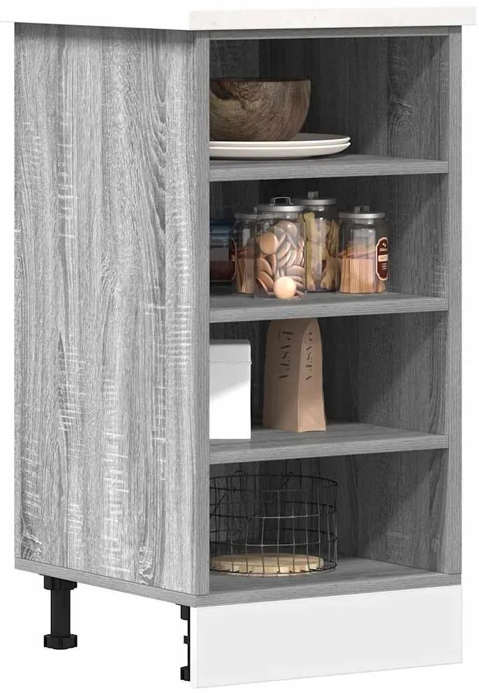 vidaXL Dulap inferior &quot;Riga&quot;, gri sonoma, 40x44,5x81,5 cm