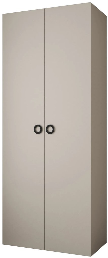 Dulap de haine 100 cm Carmela 50-1 (Cașmir + Negru). 1126679