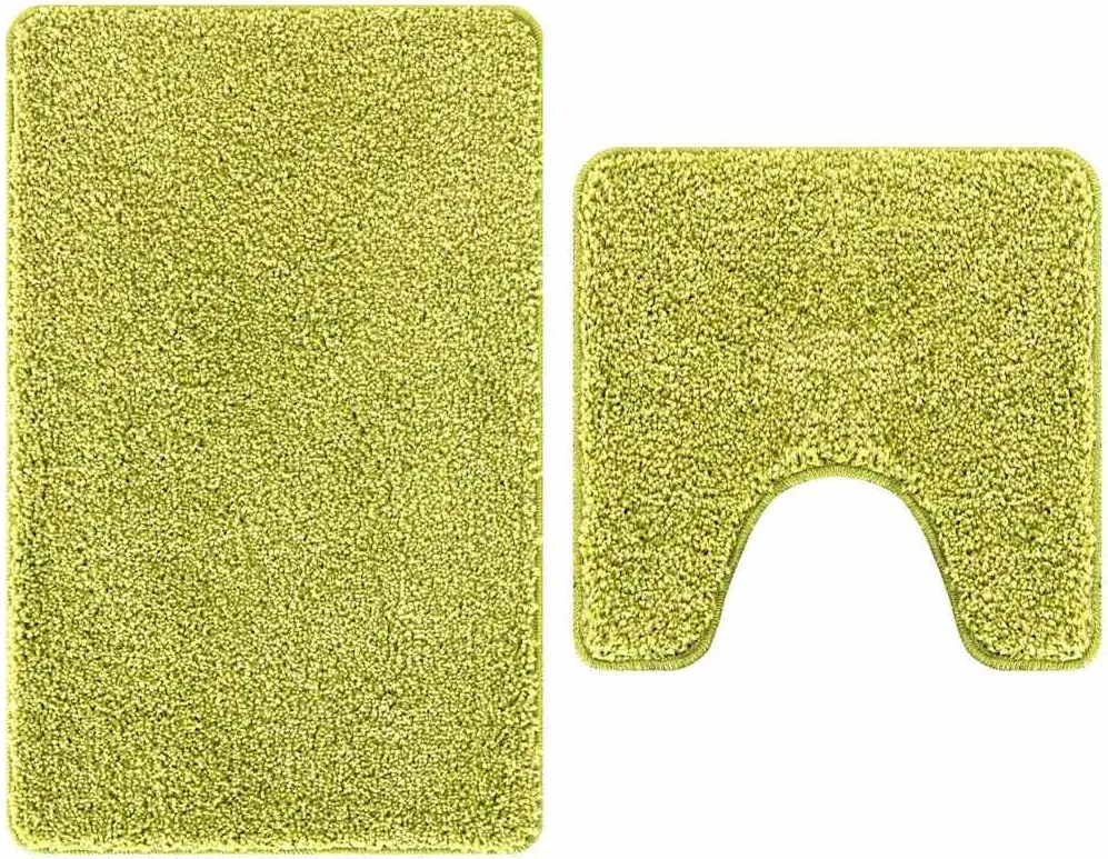 vidaXL Set de mochete anti-derapante pentru baie 2 pcs Verde PP