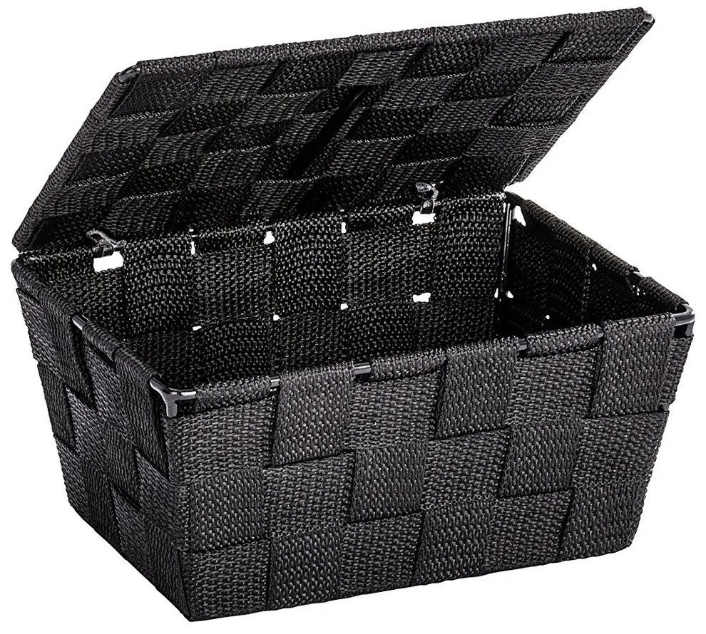 Cos de depozitare ADRIA BLACK, Negru, 19x14x10 cm, WENKO