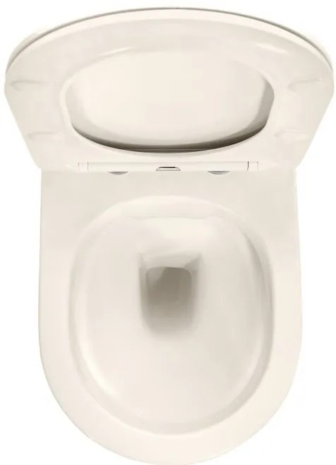 Vas WC suspendabil REA Carlo Mini Rimless Ecru