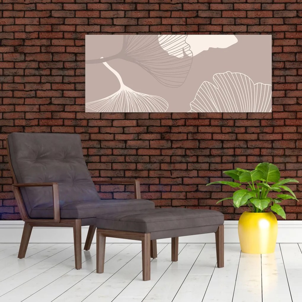 Tablou - Frunze bej N⁰1 (120x50 cm)