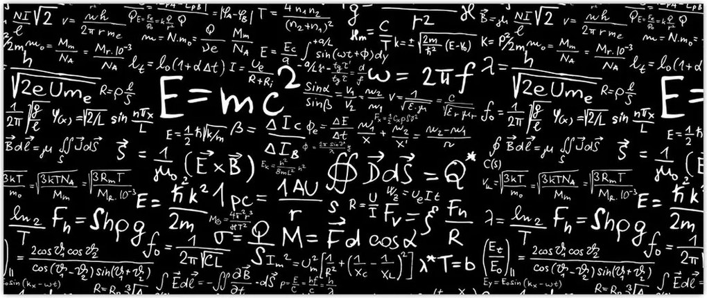 Tablou - Matematică (120x50 cm)