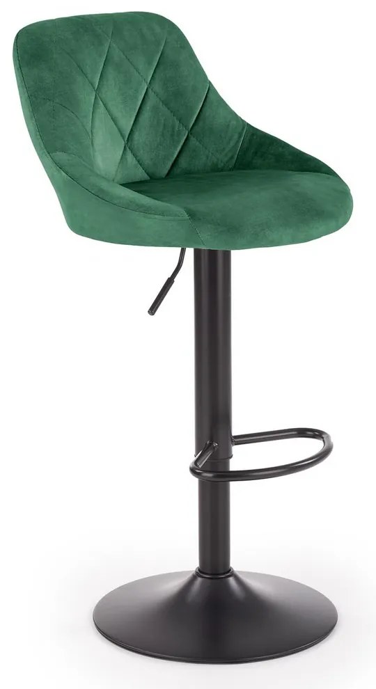 Scaun de bar Archer, verde/negru