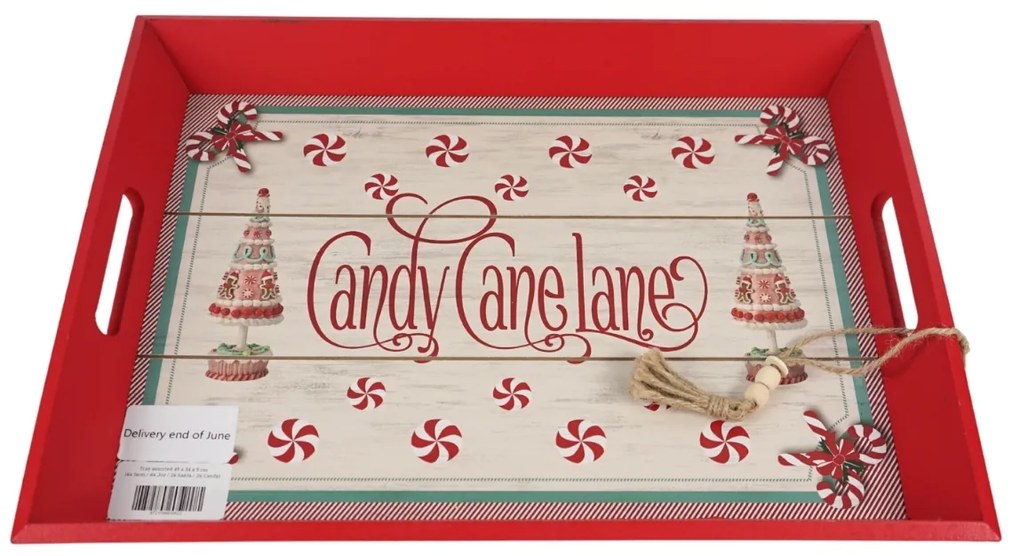 Tava de lemn de Craciun CHRISTMAS - mai multe variante Varianta: Candy canelane