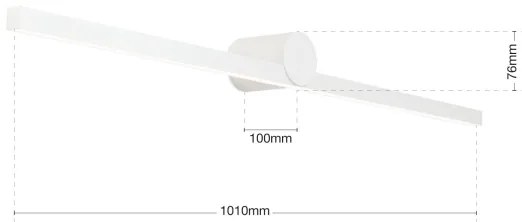 Aplică LED pentru oglindă de baie Orion Soff 3-585 BEAUTY LED/24W/230V 101cm IP54 alb