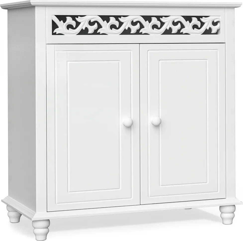 Comodă JERSEY, 76x65x35cm, alb Casaria