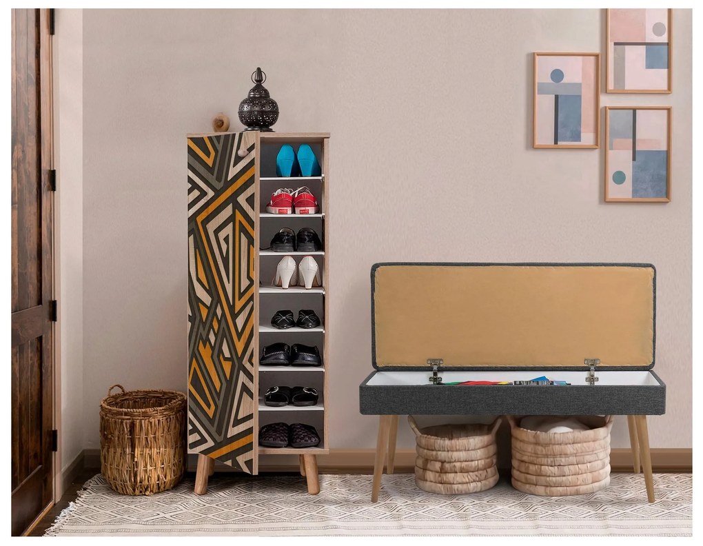 Mobilier Hol Beside 27 (stejar sonoma + antracit) . 1093991