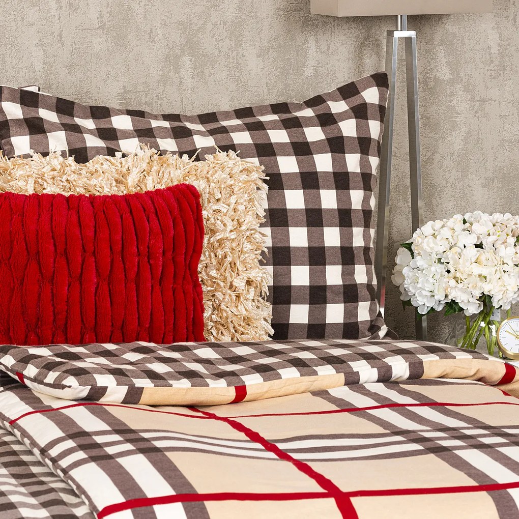Lenjerie de pat din flanelă 4Home Cub, 160 x 200 cm, 70 x 80 cm
