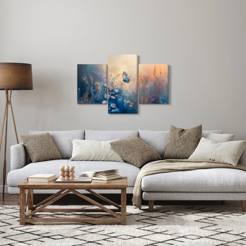 Tablou - Pajiște cu Fluture (90x60 cm)