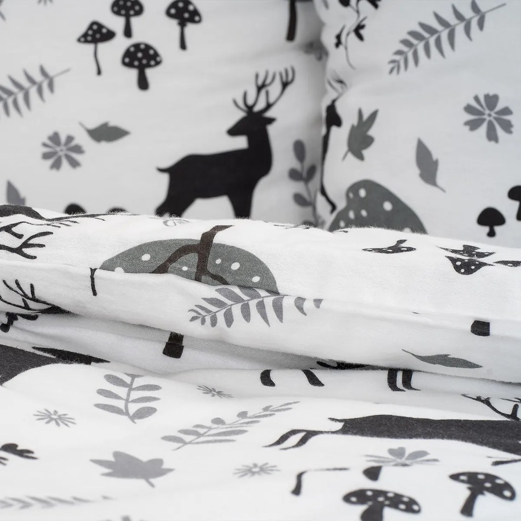 Lenjerie de pat din flanel 4Home Autumn Forest,140 x 220 cm, 70 x 90 cm, 140 x 220 cm, 70 x 90 cm