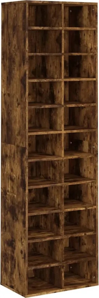 vidaXL Pantofar, stejar fumuriu, 54x34x183 cm, lemn prelucrat