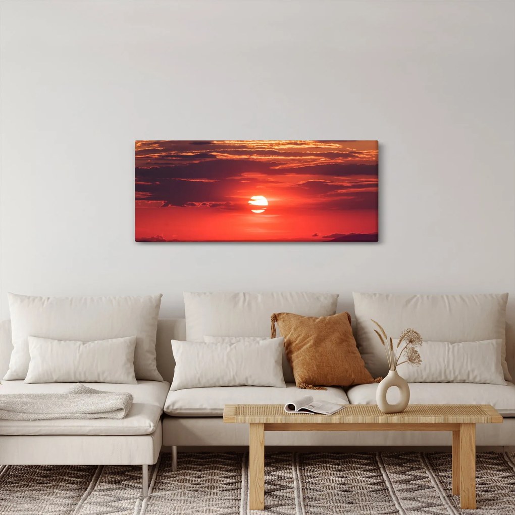 Tablou cu soarele colorat (120x50 cm)