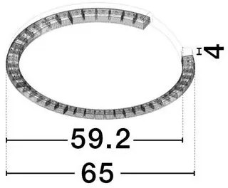Plafoniera circulara aluminiu alb GREAMY D-65cm