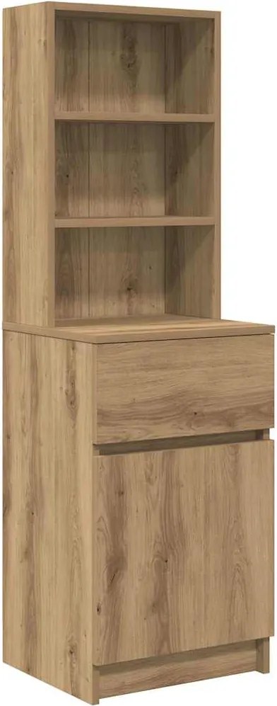 vidaXL Noptiera Artisan Stejar 39x35x125 cm Lemn prelucrat