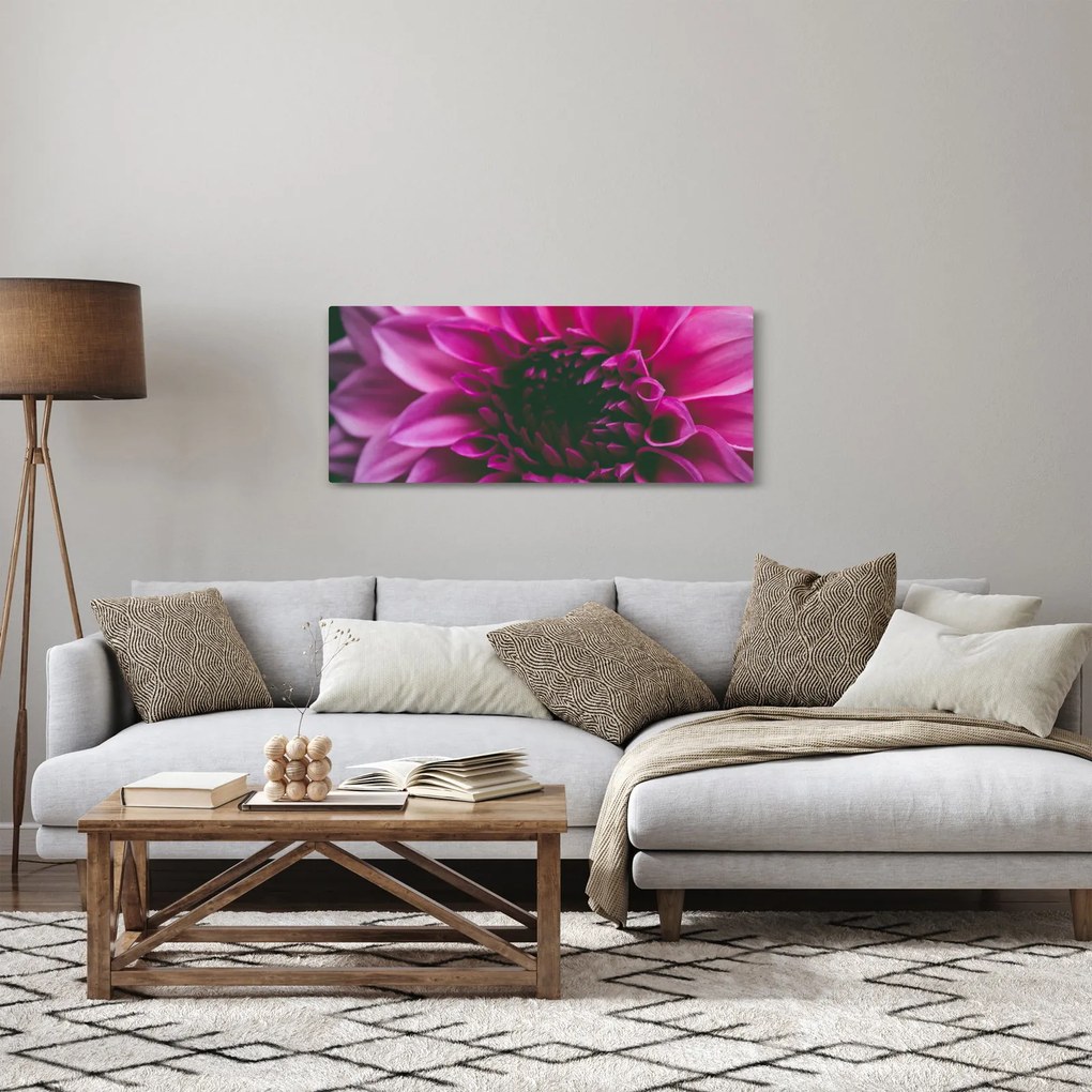 Tablou cu floarea roz (120x50 cm)
