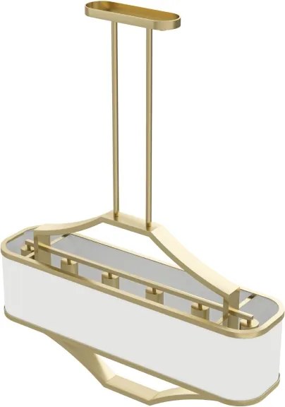 Open Design OR84856 - Lustră cu tijă GERDO OVALE 6xE14/12W/230V alamă/alb