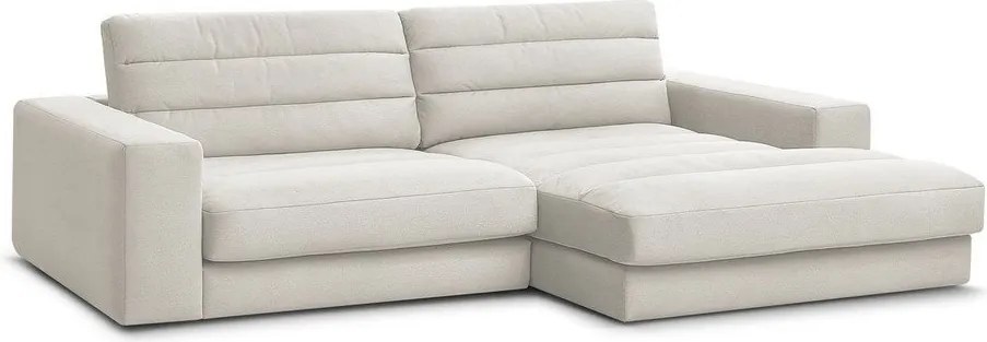 Colțar bej cu tapițerie din catifea (cu colț pe partea dreaptă/cu șezlong) Sierra – Bobochic Paris