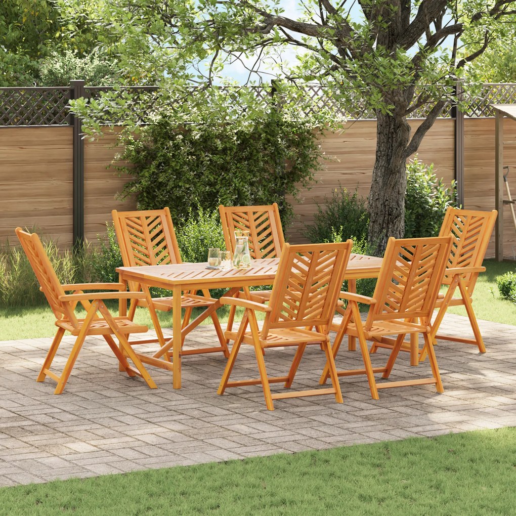 vidaXL Set de Dining pentru Grădină cu 7 Piese din Lemn Masiv de Acacia