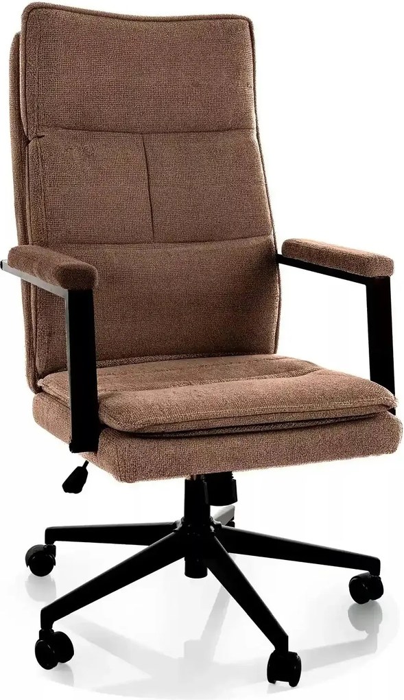 Scaun birou Q-091, bej închis, stofă, 62x48x111 cm