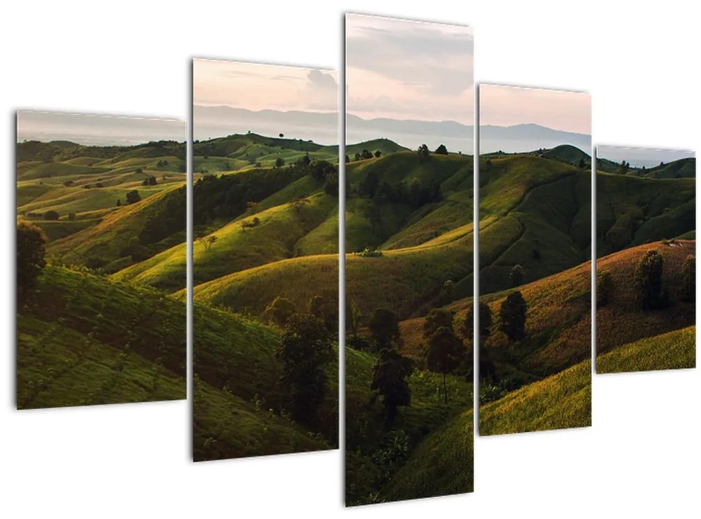 Tablou - Priveliște spre dealurile din Thailanda (150x105 cm)