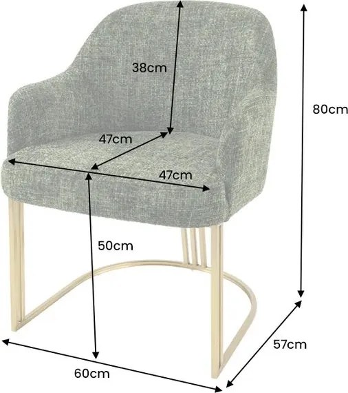 Set 2 scaune, Stofa Chenila, Verde inchis, Metal, Auriu, EXTRAVAGANCIA