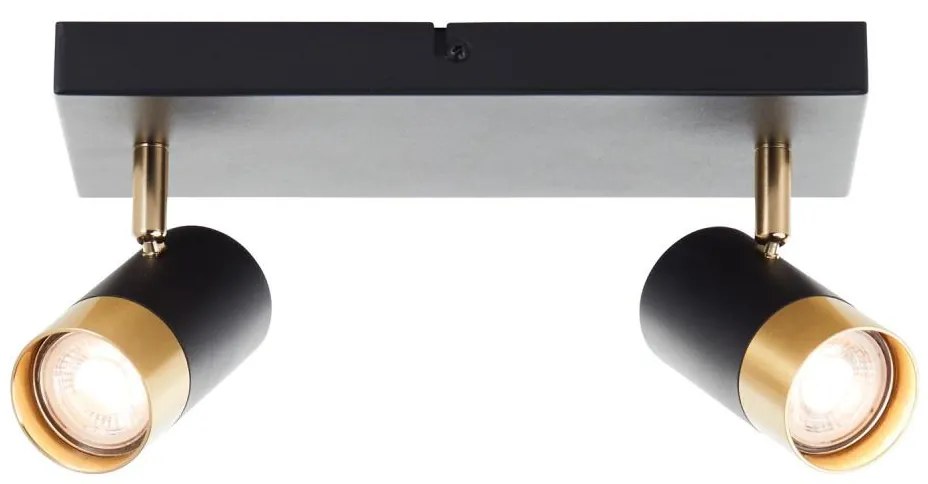 Brilliant - Spot LED VIGOLO 2xGU10/5W/230V negru/auriu