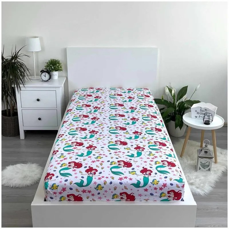 Prințesele Disney Cearșaf cu elastic Ariel 90x200 cm