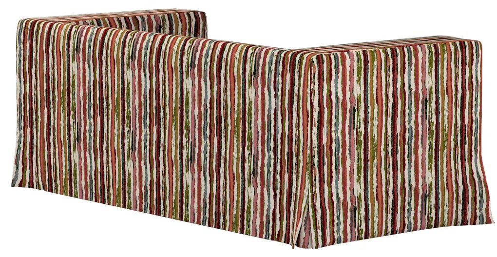 Husă canapea Klippan cu 2 locuri, lungă, cu pliuri contrastante