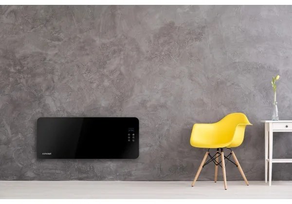 Concept KS4010 - Încălzitor/convector electric 2000W IP24 negru+telecomandă