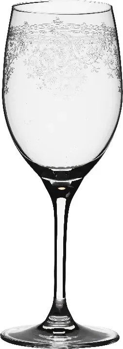 Pahar de vin alb din sticlă, transparent, cu model în spirală gravat, 390 ml, 20 x 7,5 cm, „Joséphine”