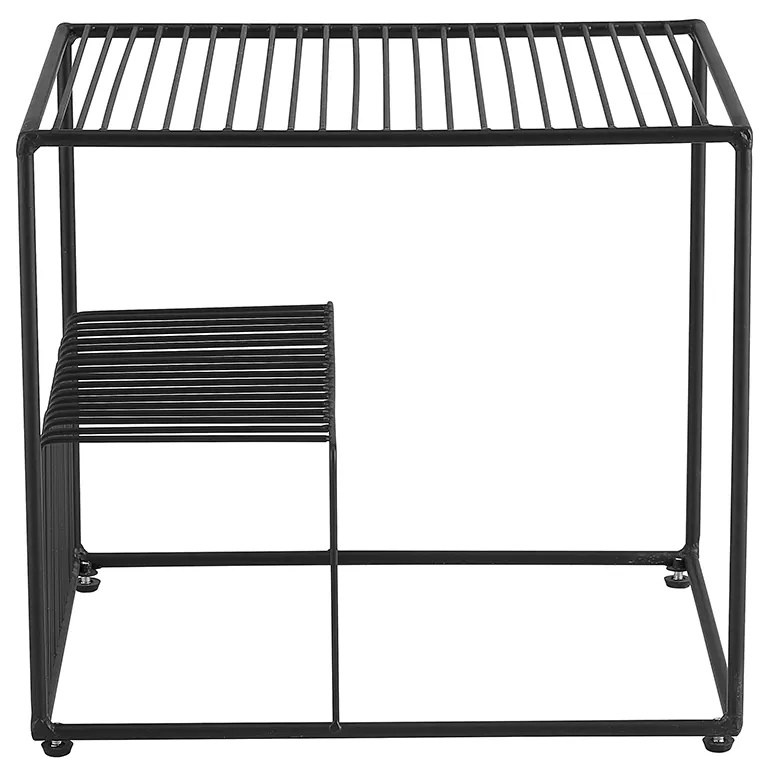 Măsuţă portabilă, negru/metal, WILOV