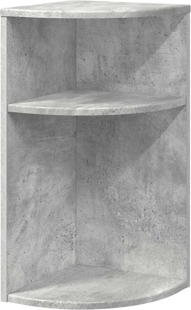 vidaXL Masă laterală Gri din beton 29,6 x 29,6 x 60 cm Lemn compozit