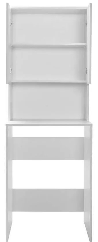 Dulap Baie Adore cu Loc Pentru Masina de Spalat, 3 Rafturi, 2 Usi, Alb, 65 x 182 x 60 cm