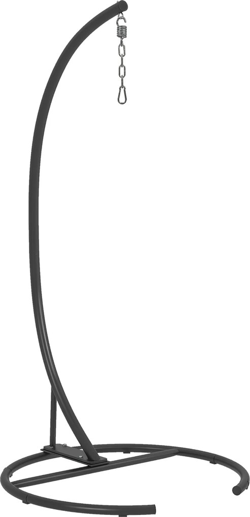 Outsunny Suport pentru Scaun Suspendat cu Bază Stabilă Cadru metalic Suport pentru Leagăn Ø102x195 cm Negru | Aosom Romania