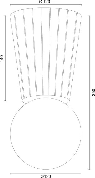 Argon 8974 - Plafonieră de baie VOLANTE 1xG9/6W/230V IP44 Ø 12 cm, maro