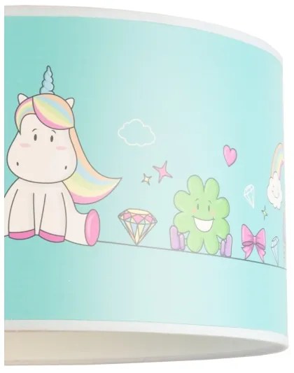 Lustră pe cablu pentru copii Duolla UNICORN 1xE27/15W/230V d. 35 cm