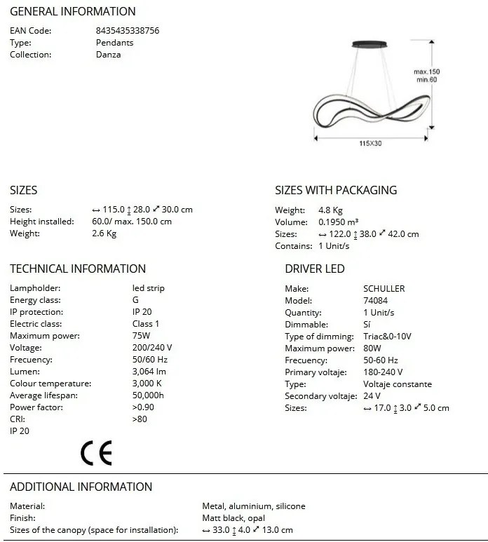 Lustra LED suspendata design modern circular Danza