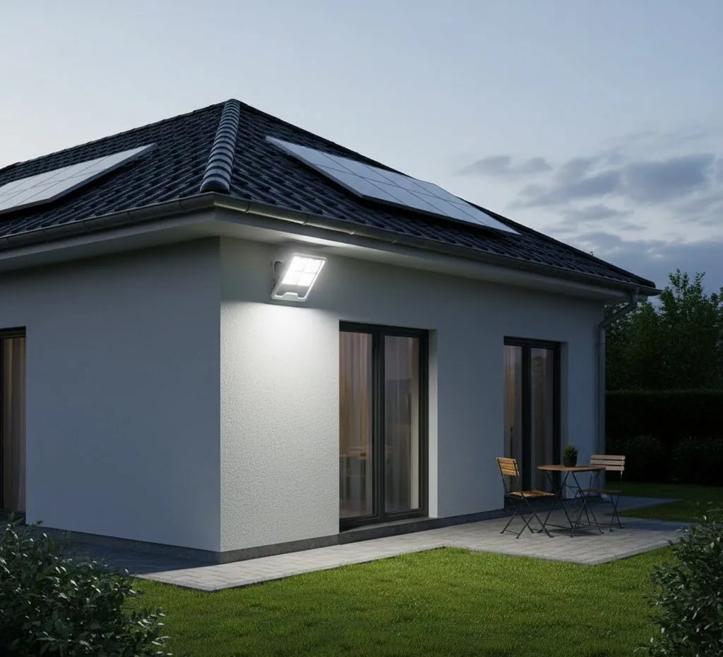 Proiector Solar 200w IP 67 cu panou solar