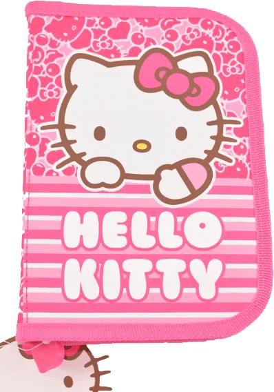 Penar neechipat 1 fermoar 2 extensii Pigna Hello Kitty roz dungi HKPE1701-1
